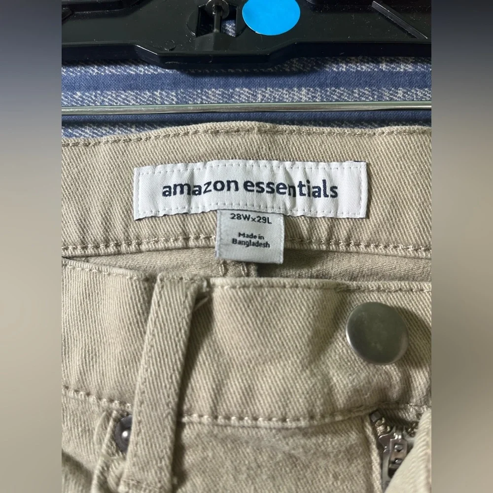 Amazon Essentials Beige Denim Jeans Cotton Blend 28x29
